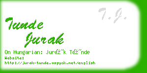 tunde jurak business card